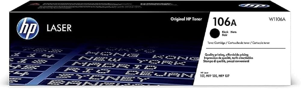 Cartouche de toner laser HP 106A, noir