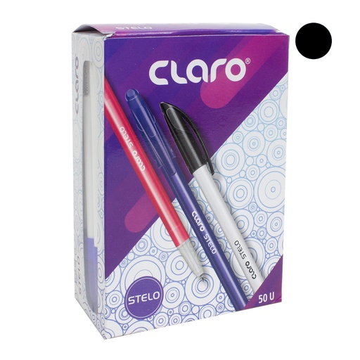 Claro Stelo Ball-Pen Negro Ink 50pcs