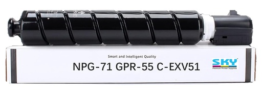 TONER CARTRIDGE GPR-55/C-EXV-51/NPG-71 600g noir  ( c5535i,c5550i,c5560i)